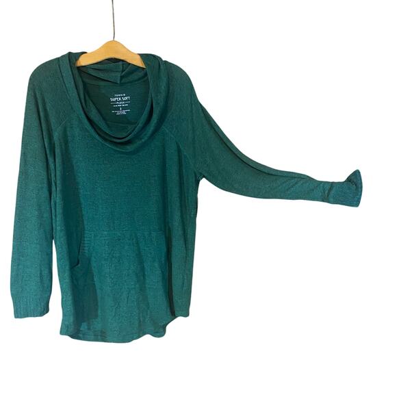 Torrid Super Soft Plush Cowl Neck Tunic Green Size 2X NWT holiday cozy preppy - Picture 1 of 6